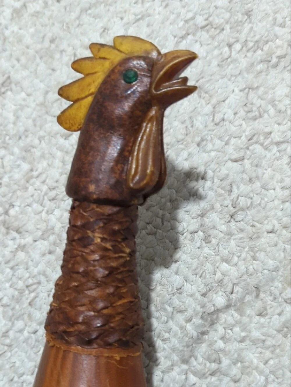 Brown Decorative Rooster Figurine Pet Bird Accent